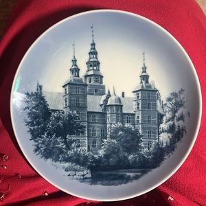 Royal Copenhagen Denmark Rosenburg Palace Blue wall plate. Excellent condition.